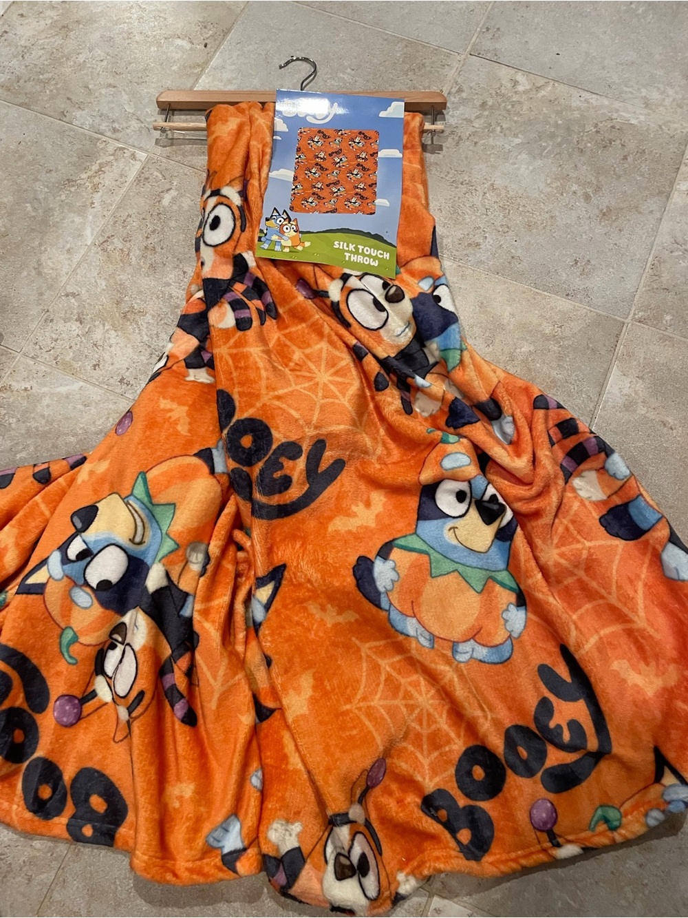 NWT Bluey Halloween Silk Throw Oversized Blanket